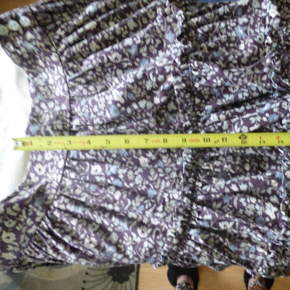 VINTAGE VICTORIAS SECRET MODA INTERNATIONAL FLORAL FULL TIERED SHORT SKIRT 14 - Picture 12 of 13